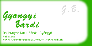 gyongyi bardi business card