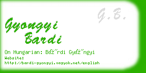 gyongyi bardi business card